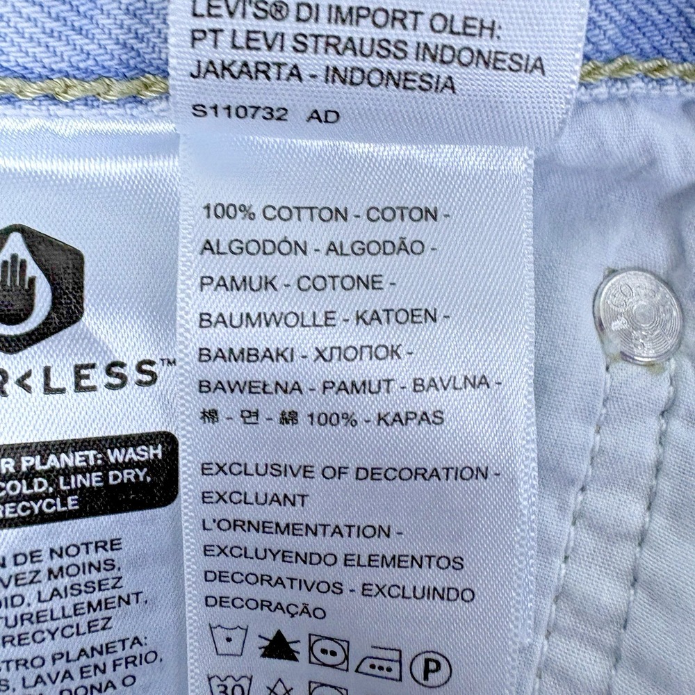 Levis Womens Jeans Low Pro Straight Distressed High Rise Y2K Light Wash Size 32 - Picture 8 of 16